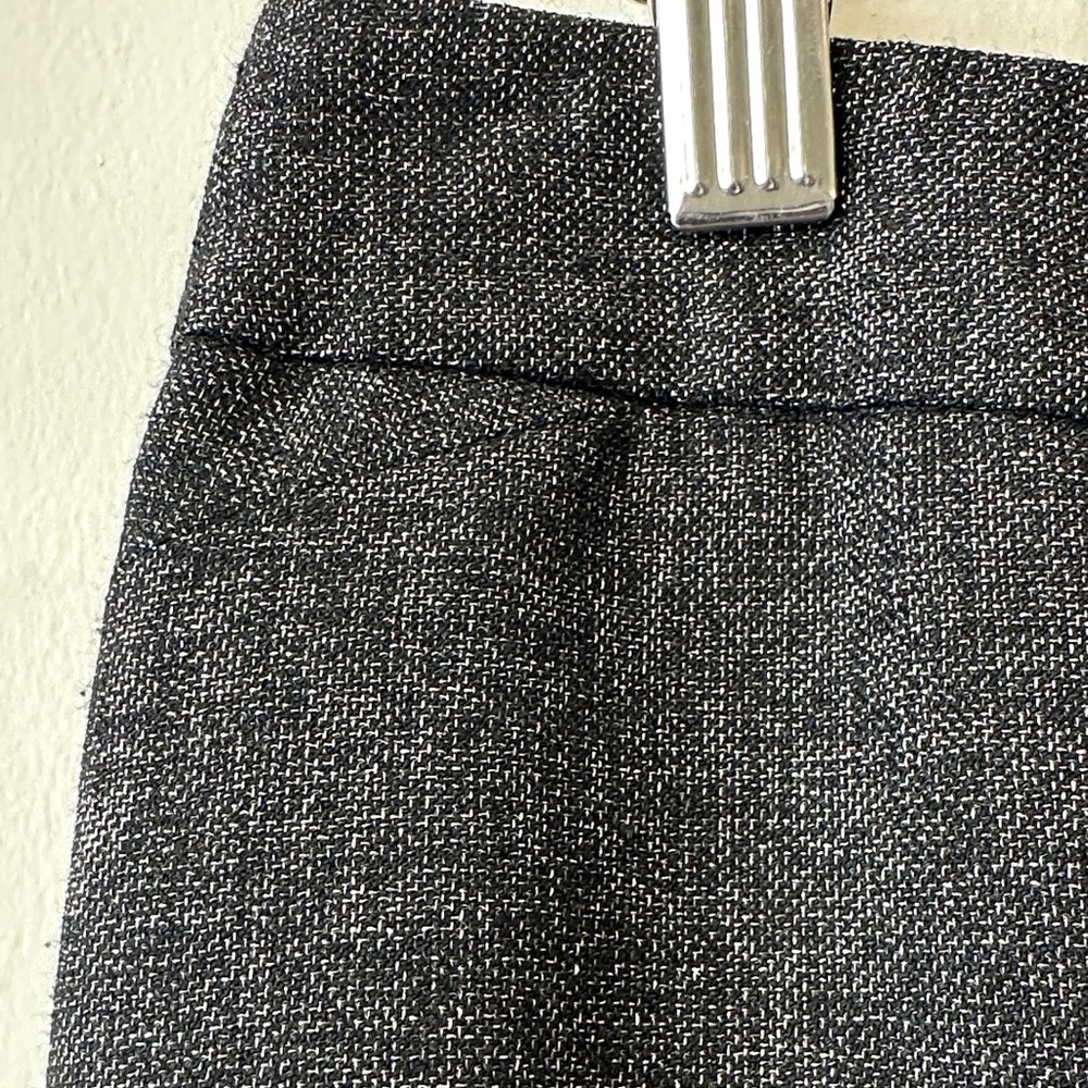 Classic Black and Silver Tweed Women's Skirt with Button Up Pleats - Picture 2 of 7